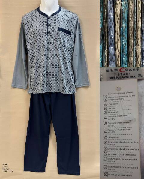 Piżama męskie 7009 Mix kolor M-3XL