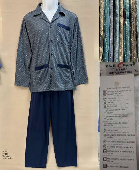 Piżama męskie 7012 Mix kolor M-3XL