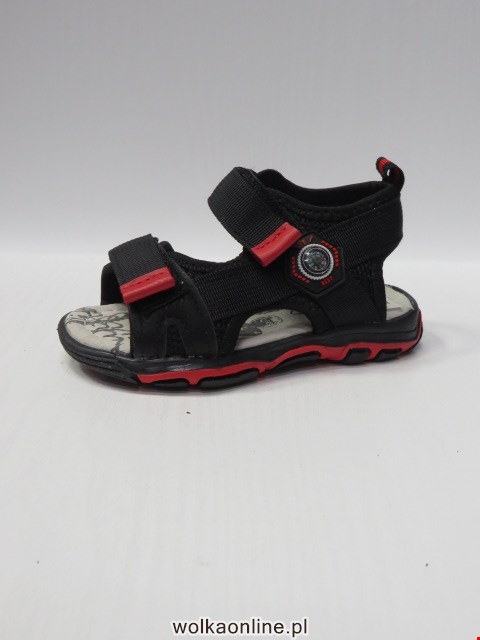 Sandały Dziecięce D962 BLACK/RED 25-30