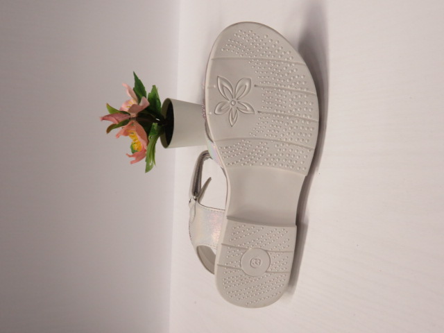 Sandały Dziecięce D915 SILVER 31-36 2