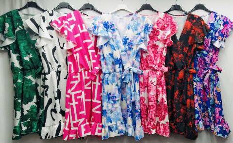 Sukienka damskie 8072 Mix kolor Standard (towar polskie)