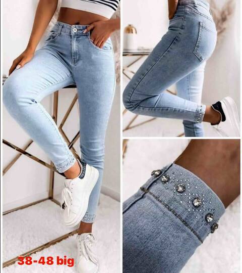 Jeansy damskie 9879 1 kokor 38-48 1