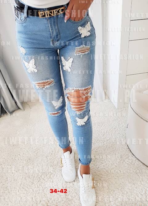 Jeansy damskie 9888 1 kokor 34-42