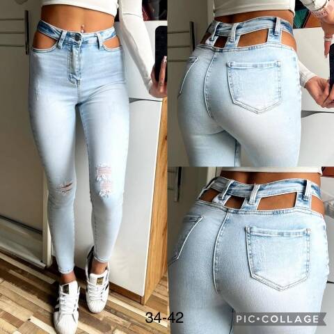 Jeansy damskie 9891 1 kokor 34-42