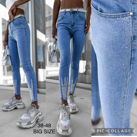 Jeansy damskie 9892 1 kokor 38-48 1