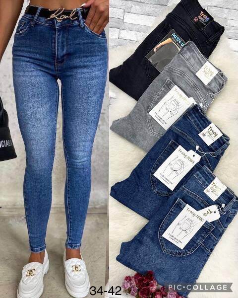 Jeansy damskie 9896 1 kokor 34-42 1