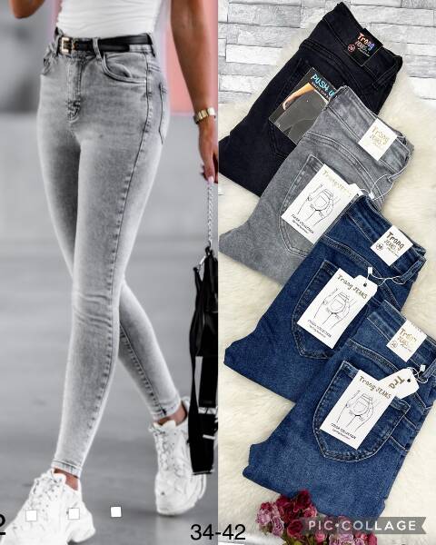 Jeansy damskie 9898 1 kokor 34-42 1