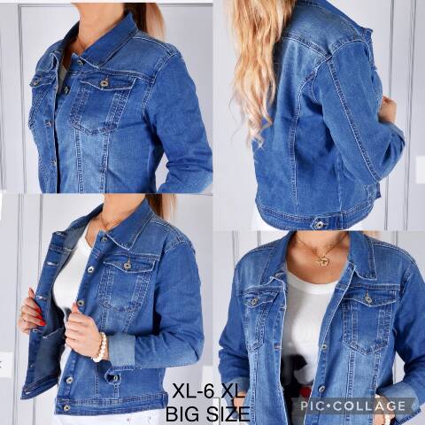Kurtki jeansowe damskie 9904 1 kokor XL-6XL