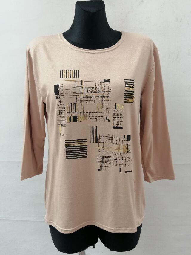 Bluzka damska 7411 1 kolor M-3XL (TOWAR POLSKIE )