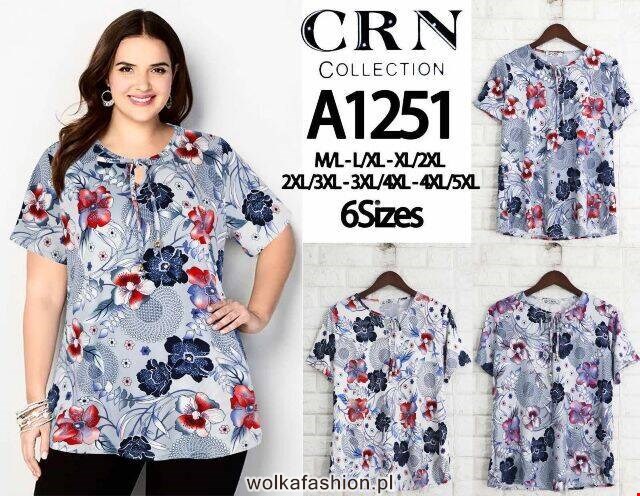 Bluzka damska A1251 Mix KOLOR M-5XL (TOWAR CHINA) 