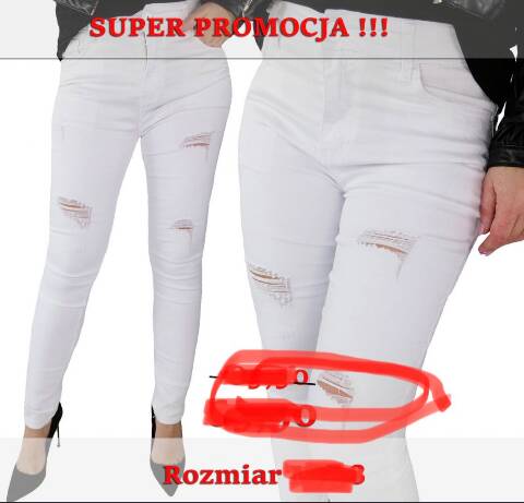 Jeansy damskie 7620 1 kolor 38-48 1