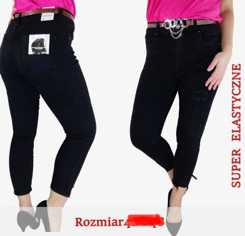 Jeansy damskie 7622 1 kolor 38-48