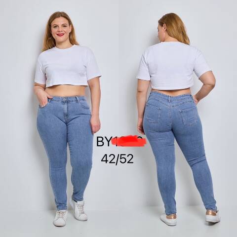 Jeansy damskie 7632 1 kolor 42-52