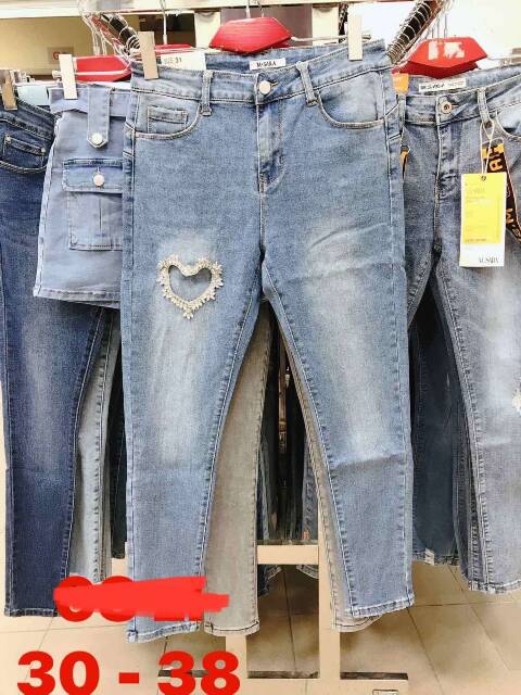 Jeansy damskie 7688 1 kolor 30-38 1