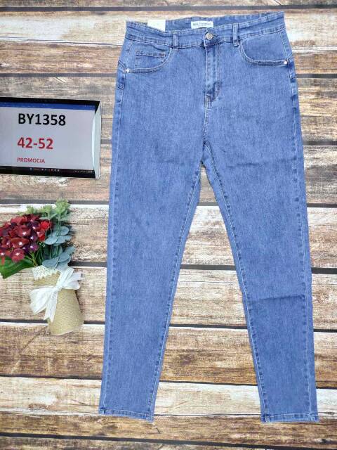 Jeansy damskie BY1358 1 kolor 42-52 1