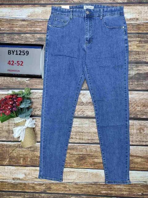 Jeansy damskie BY1259 1 kolor 42-52 1
