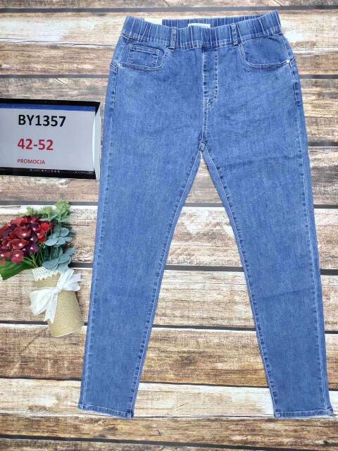 Jeansy damskie BY1357 1 kolor 42-52 1