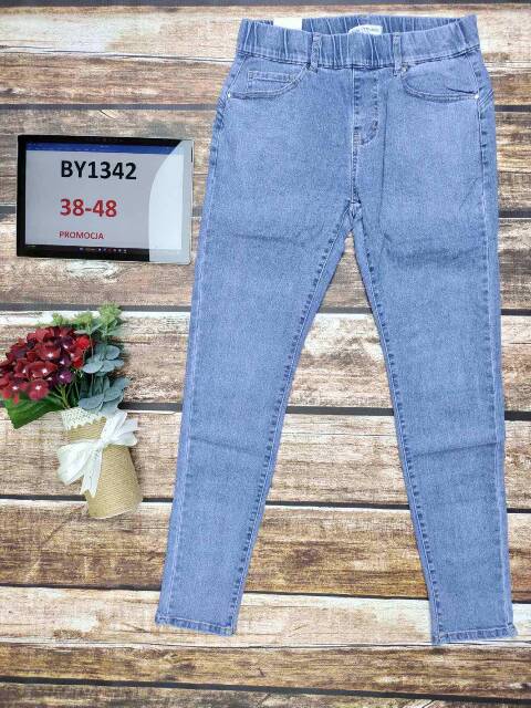 Jeansy damskie BY1342 1 kolor 38-48 1