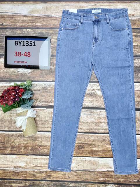 Jeansy damskie BY1351 1 kolor 38-48 1