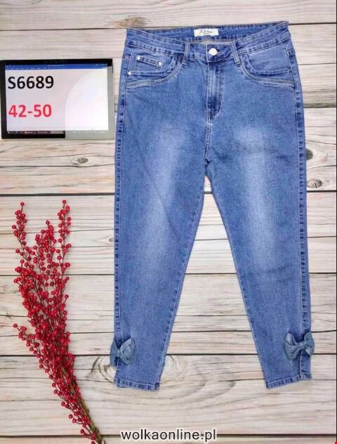 Jeansy damskie S6689 1 kolor 42-50