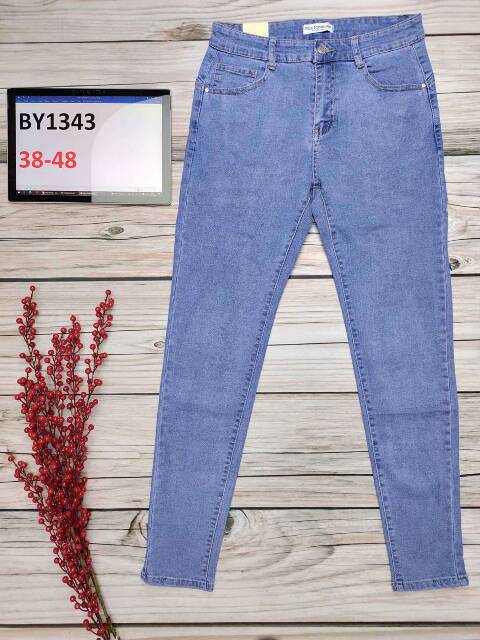 Jeansy damskie BY1343 1 kolor 38-48 1