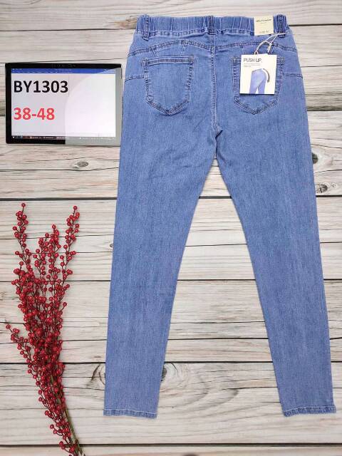 Jeansy damskie BY1303 1 kolor 38-48 1