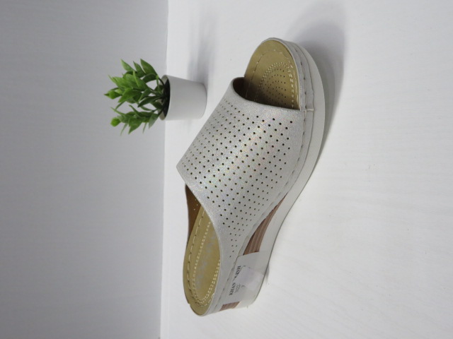 Klapki Damskie N22-881 SILVER 36-41 1