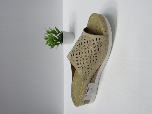 Klapki Damskie N22-885 BEIGE 36-41 1