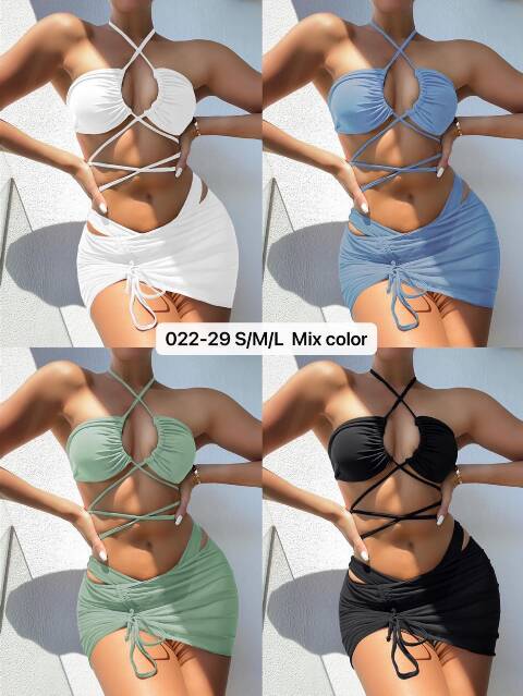 Strój kąpielowy dwuczęściowy damskie 022-29 Mix kolor S-L 1