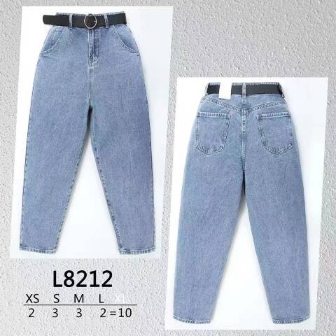 Jeansy damskie L8212 1 Kolor XS-L