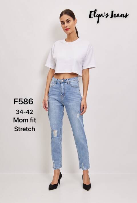 Jeansy damskie F586 1 kolor 34-42 1
