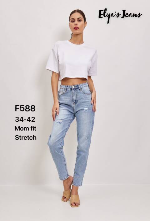 Jeansy damskie F588 1 kolor 34-42 1