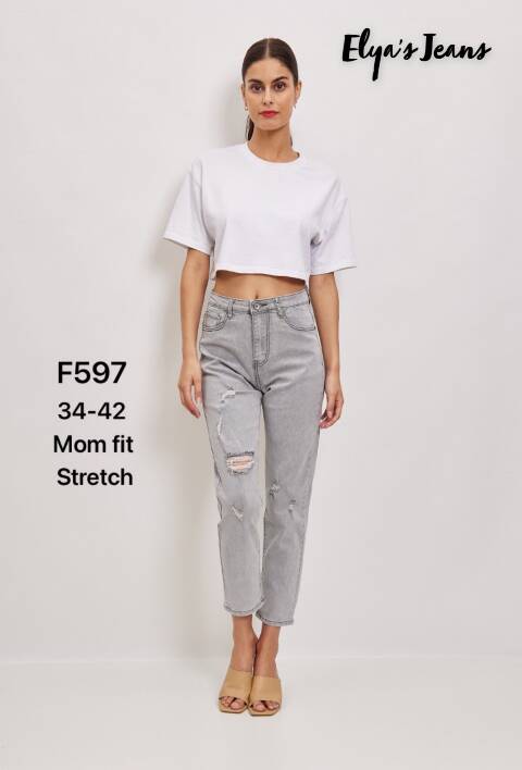 Jeansy damskie F597 1 kolor 34-42 1
