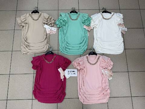 Bluzki dziewczęce 1205 1 kolor 6-16 1