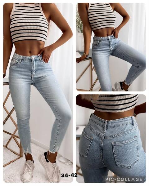 Jeansy damskie 1406 1 kolor 34-42 1
