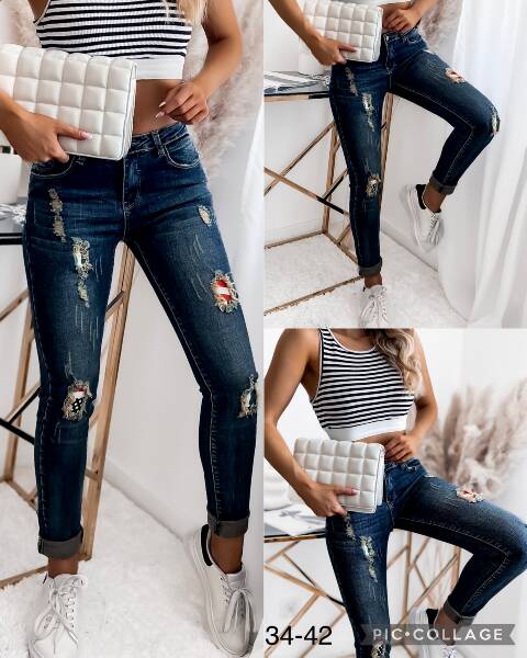 Jeansy damskie 1407 1 kolor 34-42