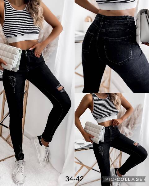 Jeansy damskie 1412 1 kolor 34-42