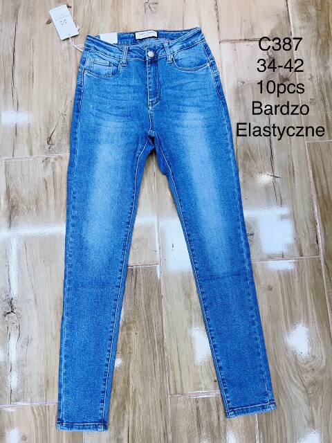Jeansy damskie C387 1 kolor 34-42 1