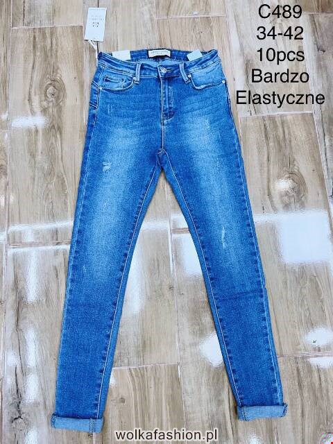 Jeansy damskie C489 1 kolor 34-42