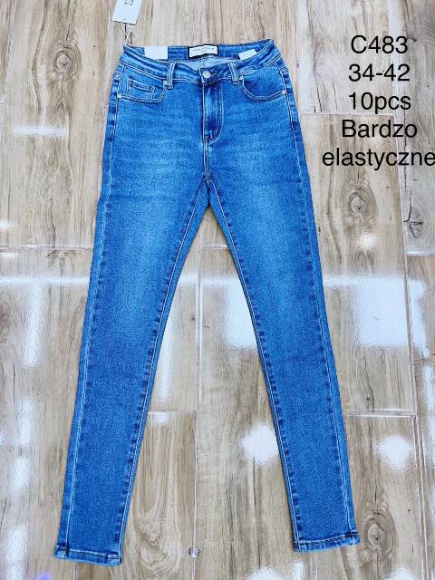 Jeansy damskie C483 1 kolor 34-42 1