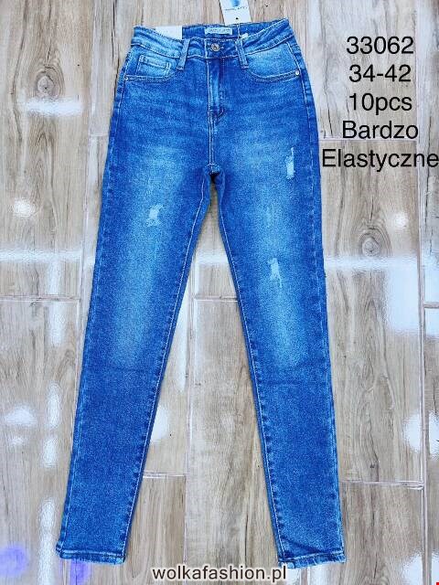 Jeansy damskie 33062 1 kolor 34-42