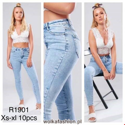 Jeansy damskie R1901 1 kolor XS-XL
