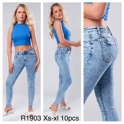 Jeansy damskie R1903 1 kolor XS-XL 1