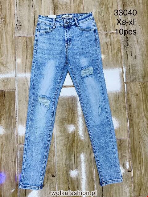 Jeansy damskie 33040 1 kolor XS-XL
