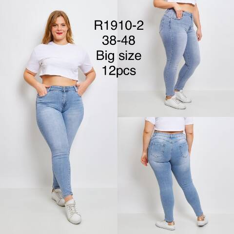 Jeansy damskie R1910-2 1 kolor 38-48 1