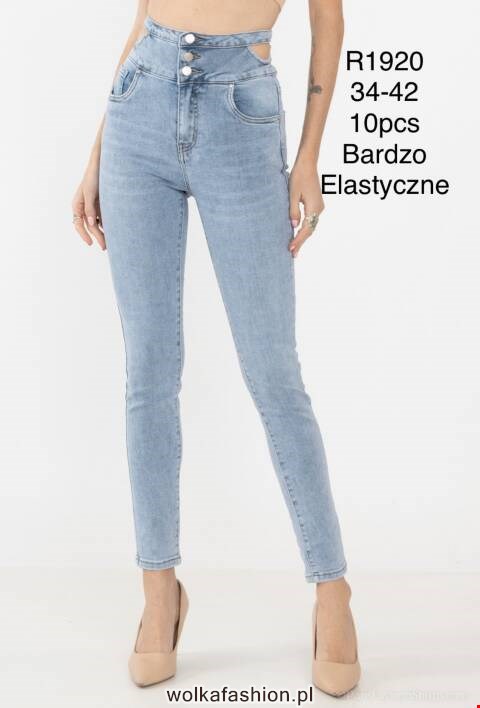 Jeansy damskie R1920 1 kolor 34-42