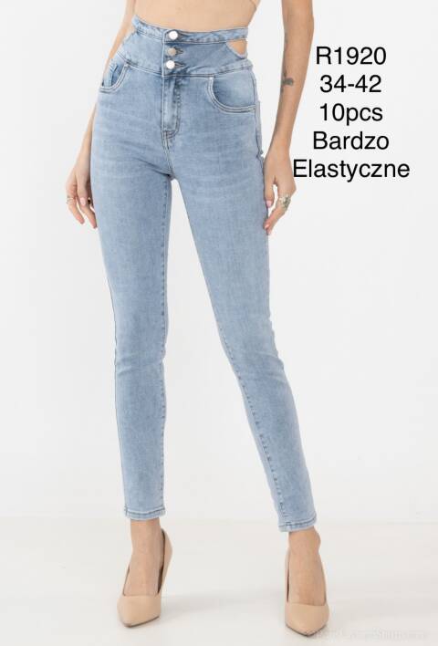 Jeansy damskie R1920 1 kolor 34-42 1