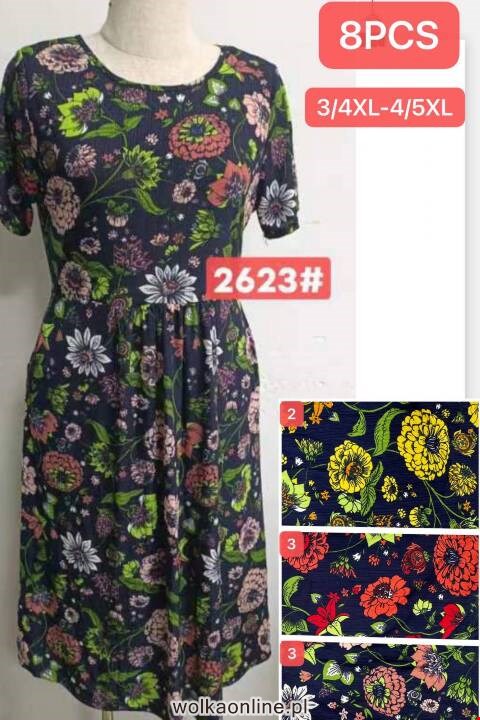 Sukienka  damskie 2623 Mix kolor 3XL-5XL