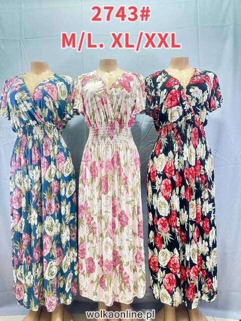 Sukienka  damskie 2743 Mix kolor M-2XL