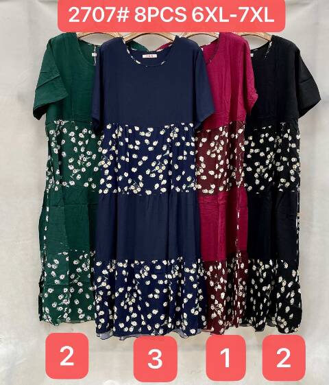 Sukienka damskie 2707 Mix kolor 6XL-7XL 1